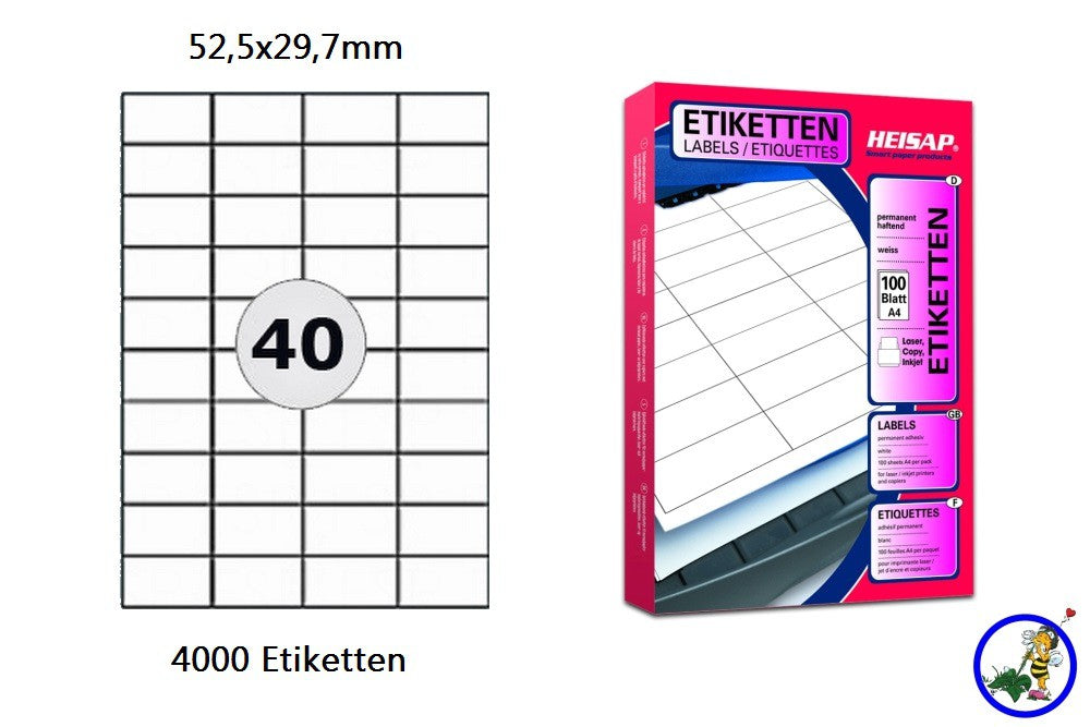 Druckeretiketten Heisap® HEI 004